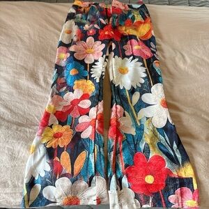 Floral Wide-Leg Pants